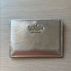KATE SPADE Metallic Rose Gold Card Holder